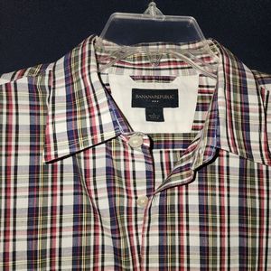 Banana Republic plaid button shirt Mens Large